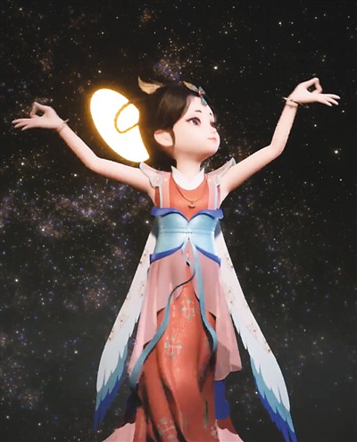 敦煌莫高窟官方虛擬形象“伽瑤”。