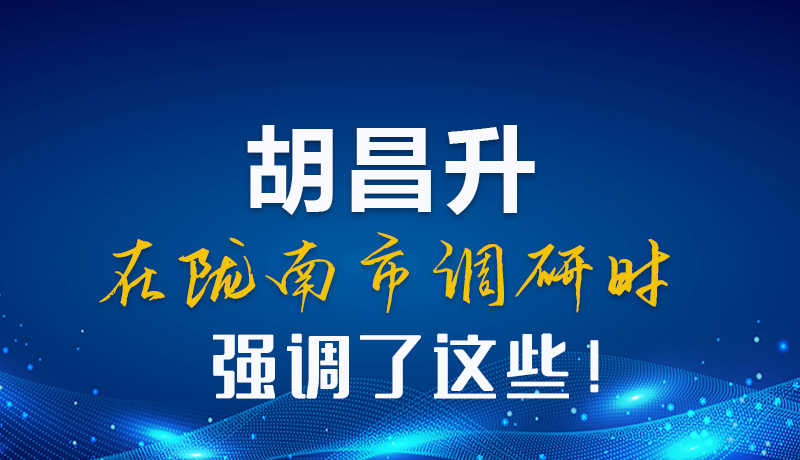 圖解|胡昌升在隴南市調(diào)研時強調(diào)了這些！